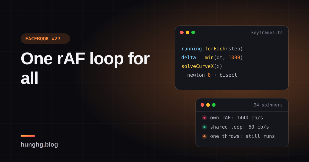 Học từ Facebook #27: Một vòng rAF chung và solver cubic-bezier tự viết