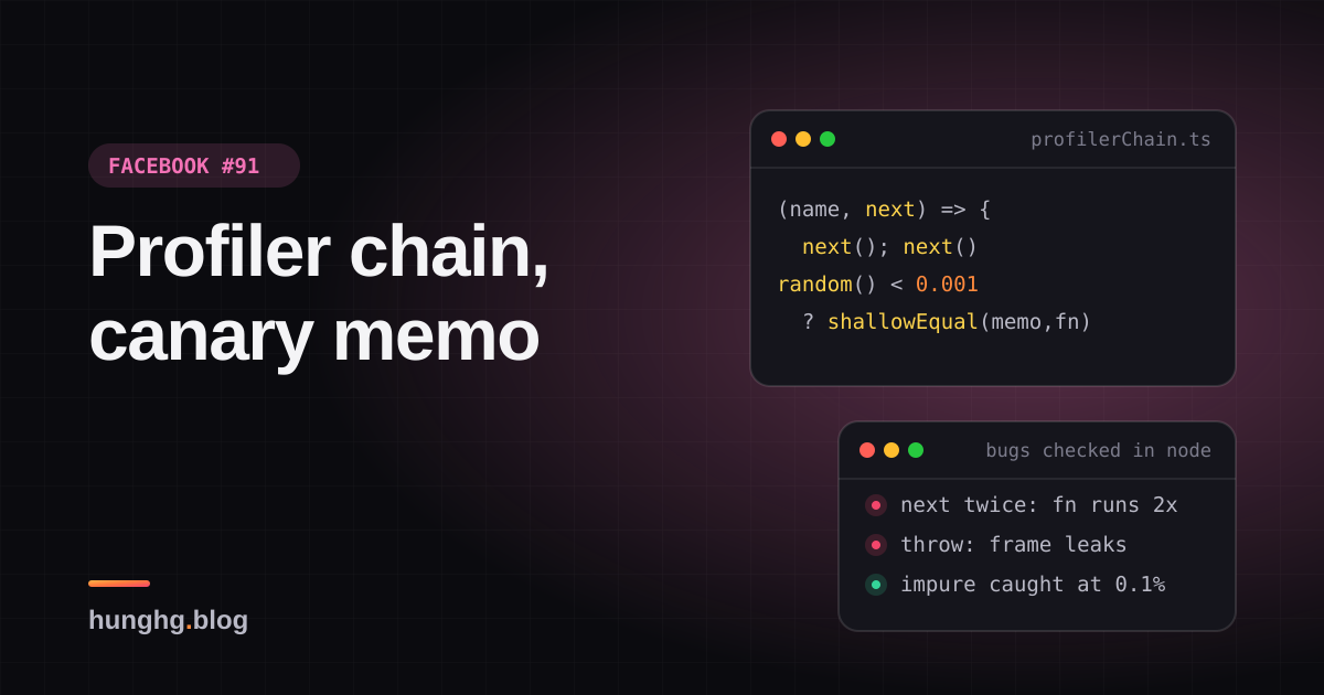 Học từ Facebook #91: Profiler kiểu middleware và memo có canary