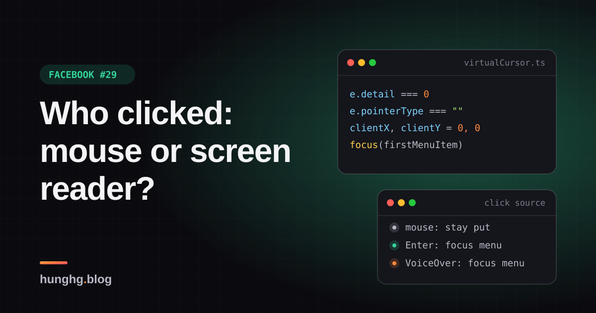 Học từ Facebook #29: Nhận biết click do screen reader tạo ra