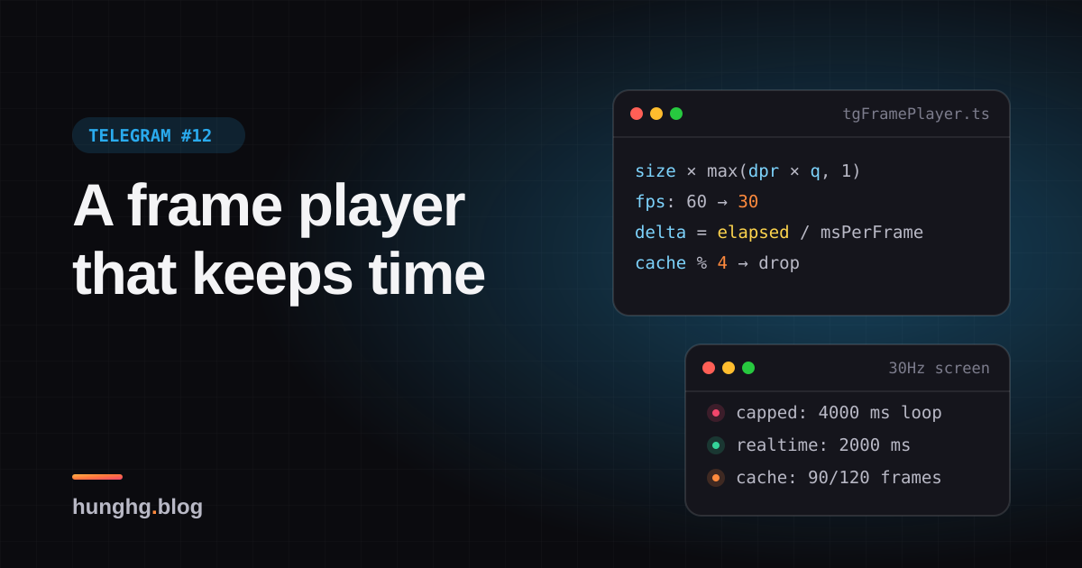 Học từ Telegram #12: Player sticker theo DPR, hạ fps và cache khung