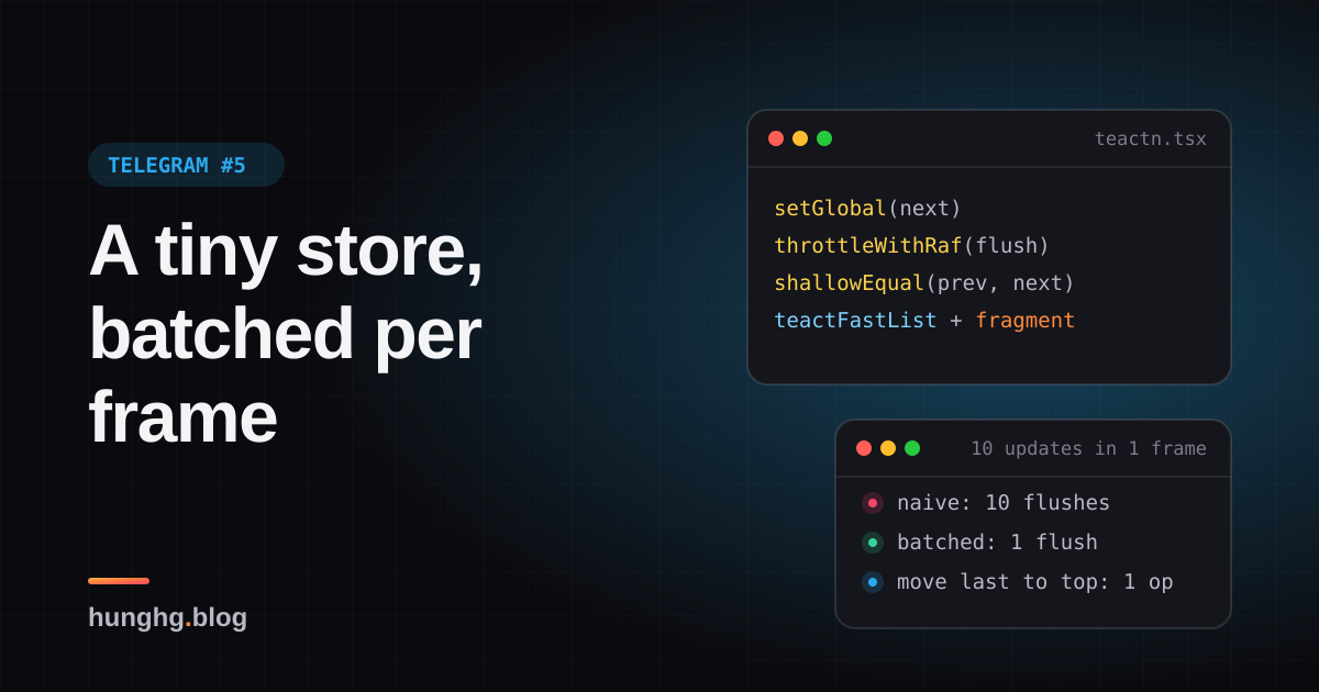 Học từ Telegram #5: Store tự viết và diff danh sách có key