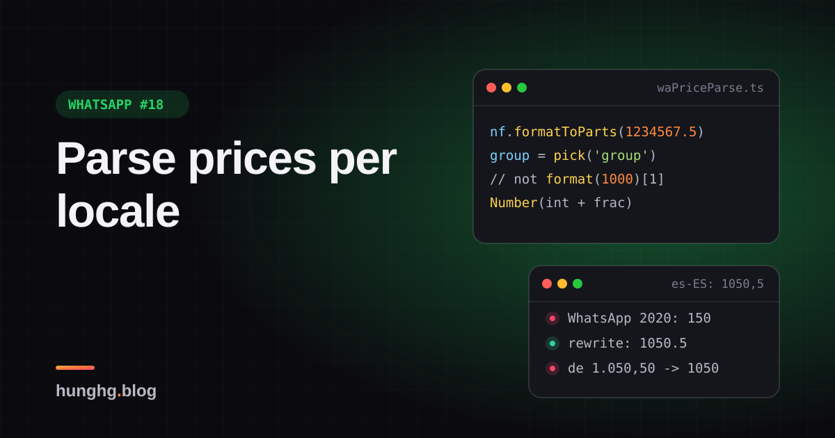 Học từ WhatsApp Web #18: Parse giá tiền theo locale bằng Intl